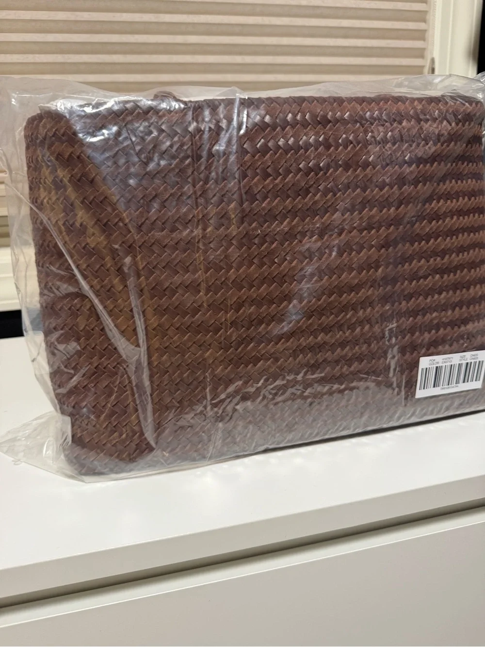Madewell woven tote in suede&leather